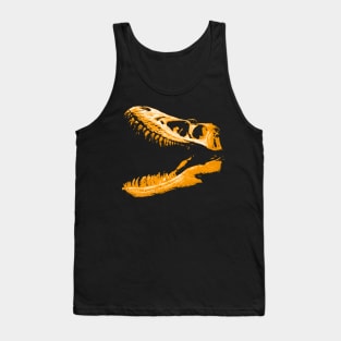 Dinosaur Skull Yellow Tank Top